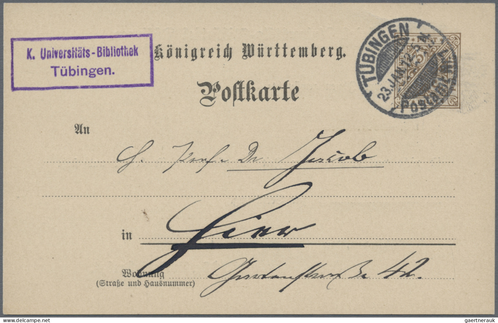Württemberg - Ganzsachen: 1912, Dienstpostkarte 3 Pfg., Als Ortsdrucksache Inner - Sonstige & Ohne Zuordnung