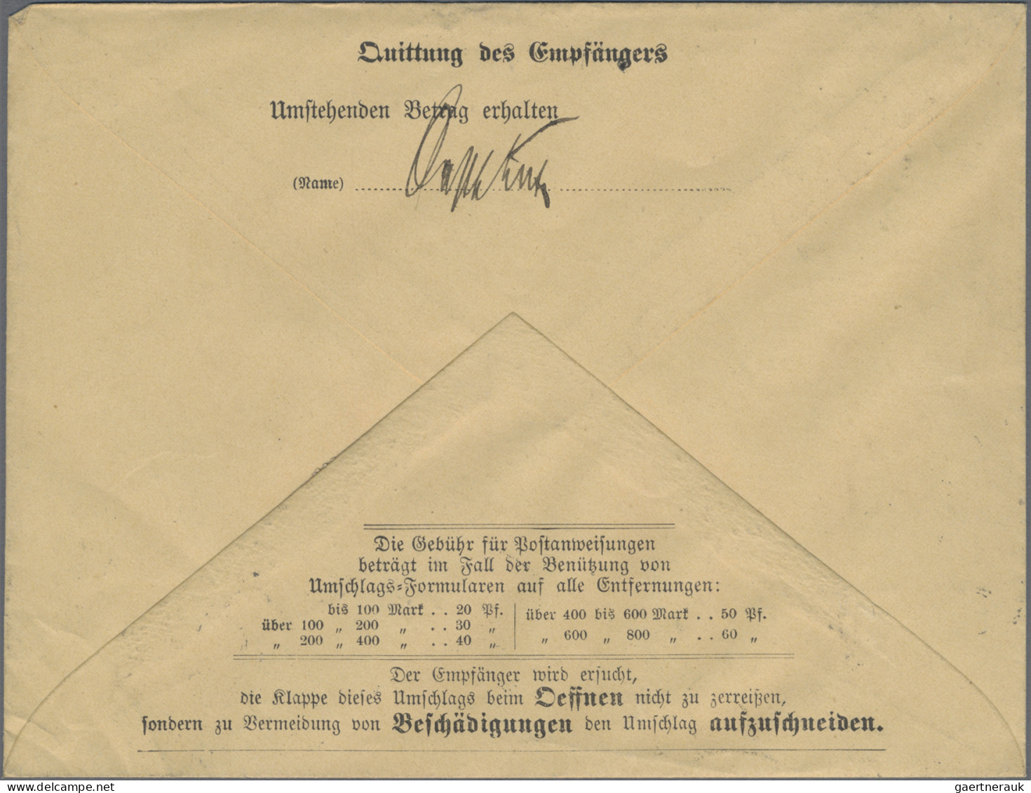 Württemberg - Postanweisungen: 1904, 2 Verschiedene Postanweisungs-GA-Umschläge, - Other & Unclassified