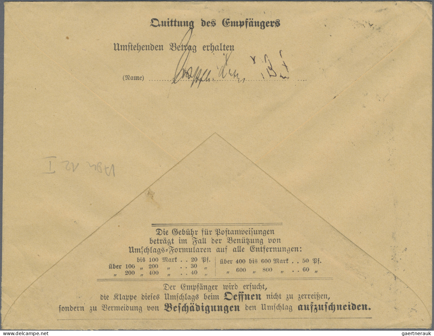 Württemberg - Postanweisungen: 1904, 2 Verschiedene Postanweisungs-GA-Umschläge, - Otros & Sin Clasificación