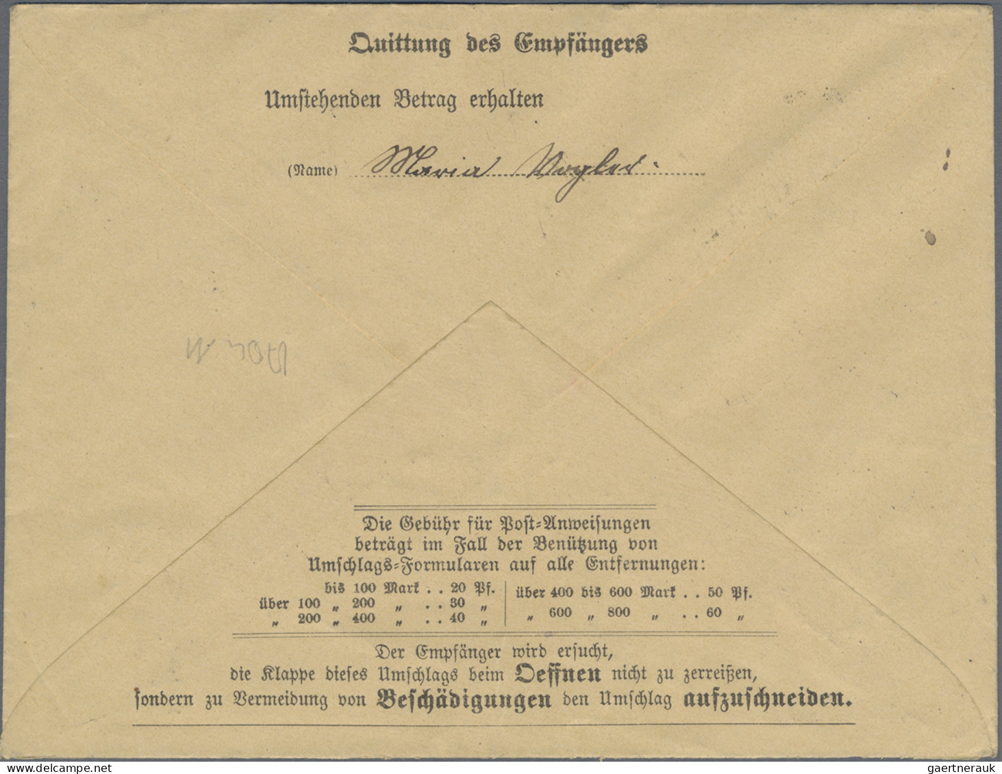 Württemberg - Postanweisungen: 1904, 2 Verschiedene Postanweisungs-GA-Umschläge, - Otros & Sin Clasificación