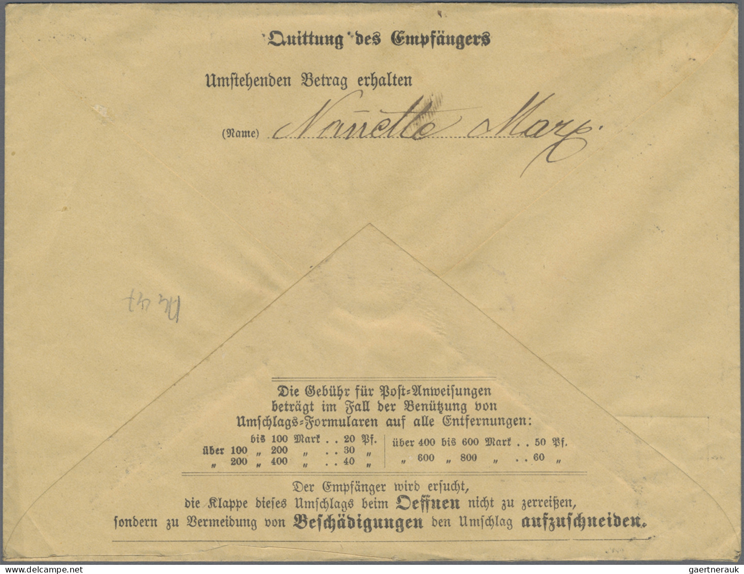 Württemberg - Postanweisungen: 1904, 2 Verschiedene Postanweisungs-GA-Umschläge - Autres & Non Classés