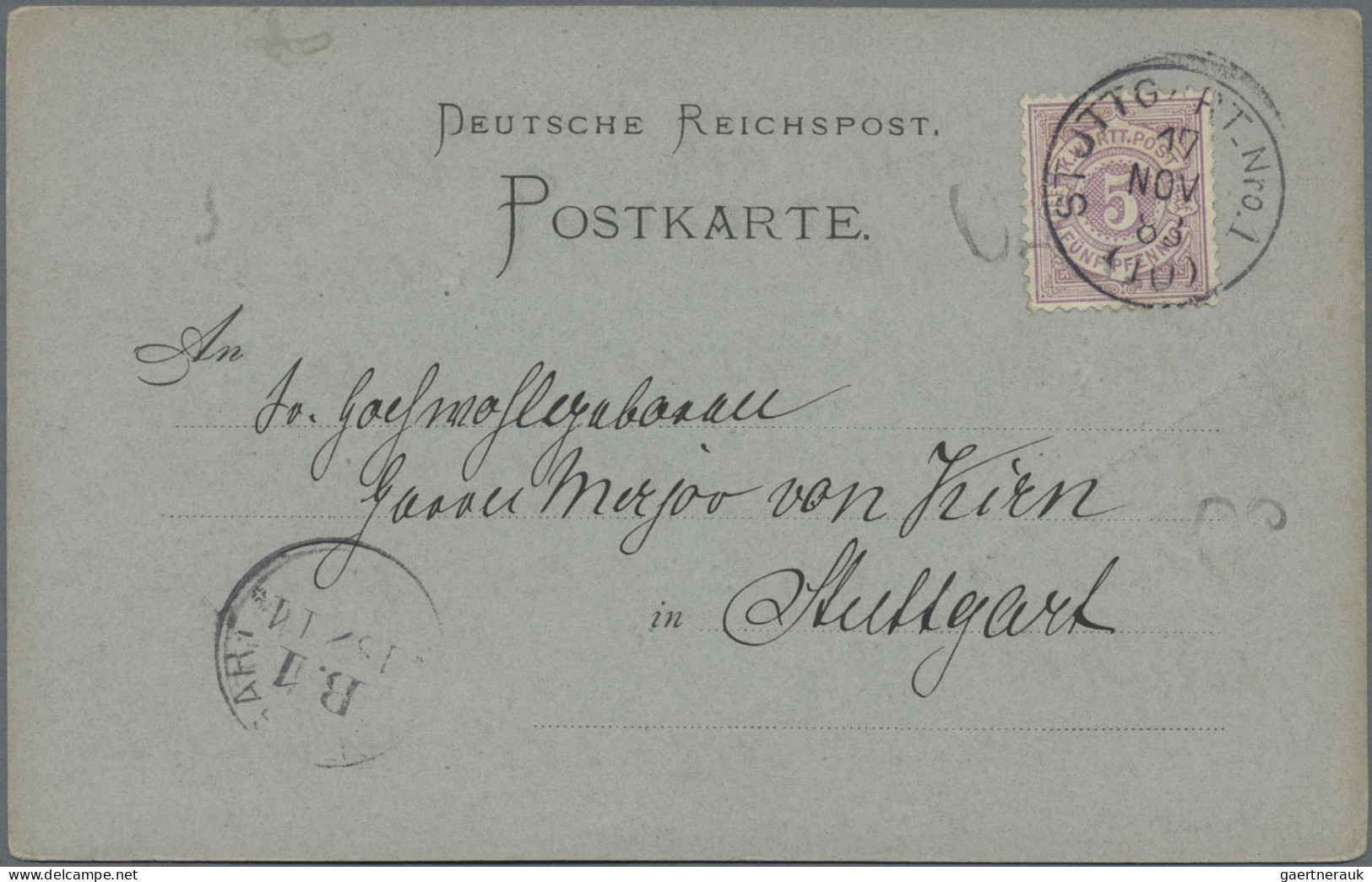 Württemberg - Besonderheiten: 1883/1886, EINLADUNG ZUR JAGD: Drei Verschiedene E - Other & Unclassified