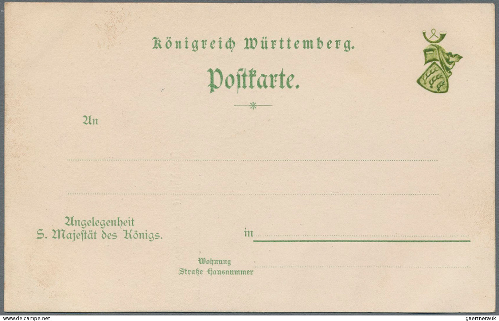 Württemberg - Besonderheiten: 1903, "Angelegenheit S.Mäjestät Des Königs", Ungeb - Autres & Non Classés