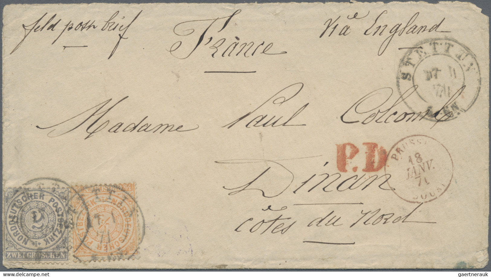 Norddeutscher Bund - Marken Und Briefe: 1869, 1/2 Gr. Orange Bzw. 2 Gr. Ultramar - Other & Unclassified