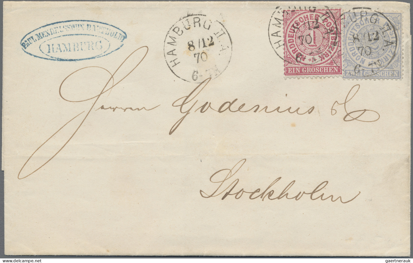 Norddeutscher Bund - Marken Und Briefe: 1870, 1 Gr Karmin Zusammen Mit 2 Gr Grau - Other & Unclassified