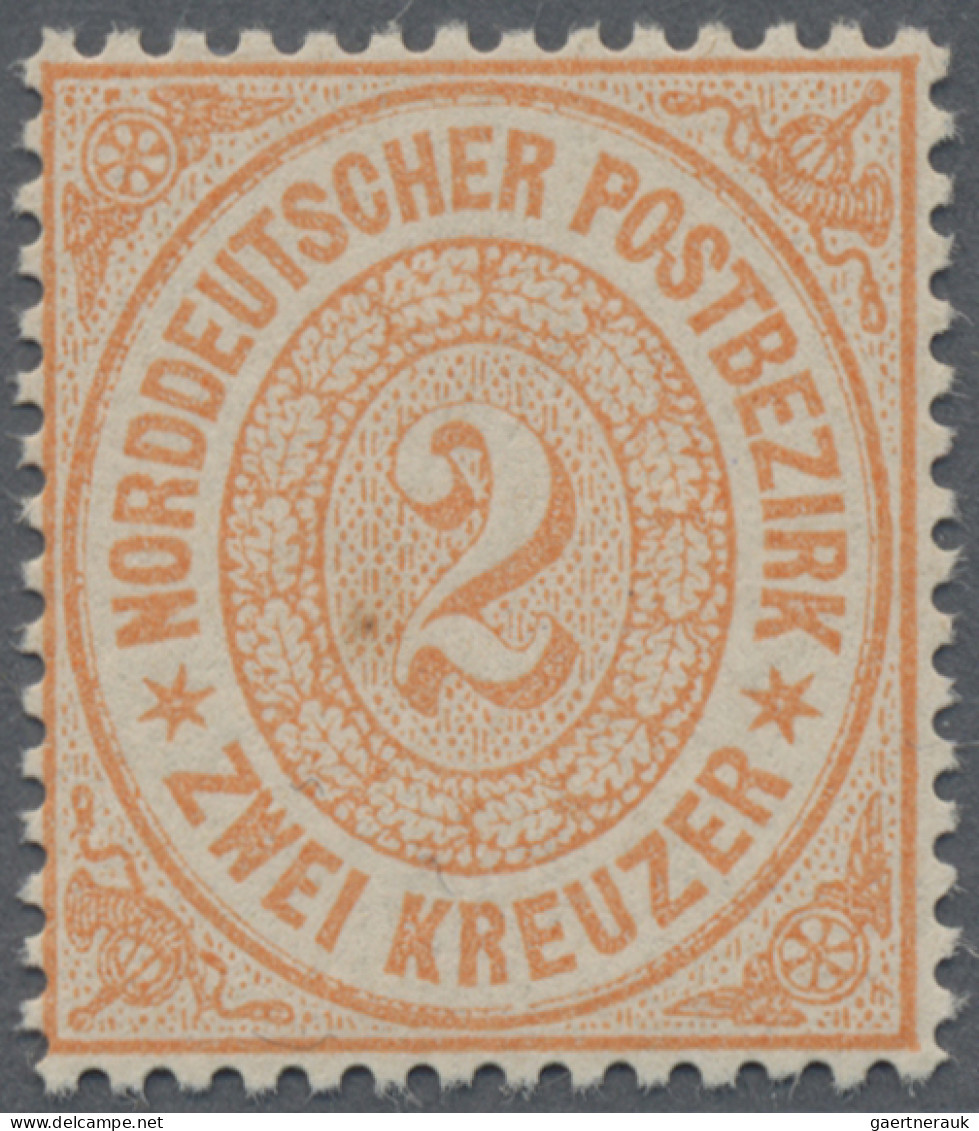 Norddeutscher Bund - Marken Und Briefe: 1869, 2 Kr Hellorange, Sehr Gut Gezähnte - Autres & Non Classés