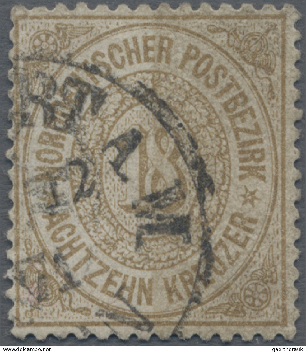 Norddeutscher Bund - Marken Und Briefe: 1871 18 Kr. Olivbraun, Gezähnt 13¾:12¼, - Other & Unclassified