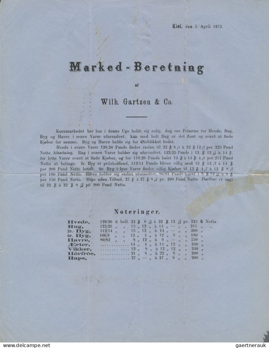 Deutsches Reich - Brustschild: 1872, ¼ Gr. Kleiner Schild Grauviolett Im Waagere - Lettres & Documents