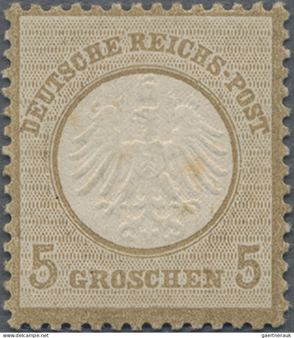 Deutsches Reich - Brustschild: 1872, 5 Gr Kleines Schild, Farbfrische Marke Mit - Ungebraucht