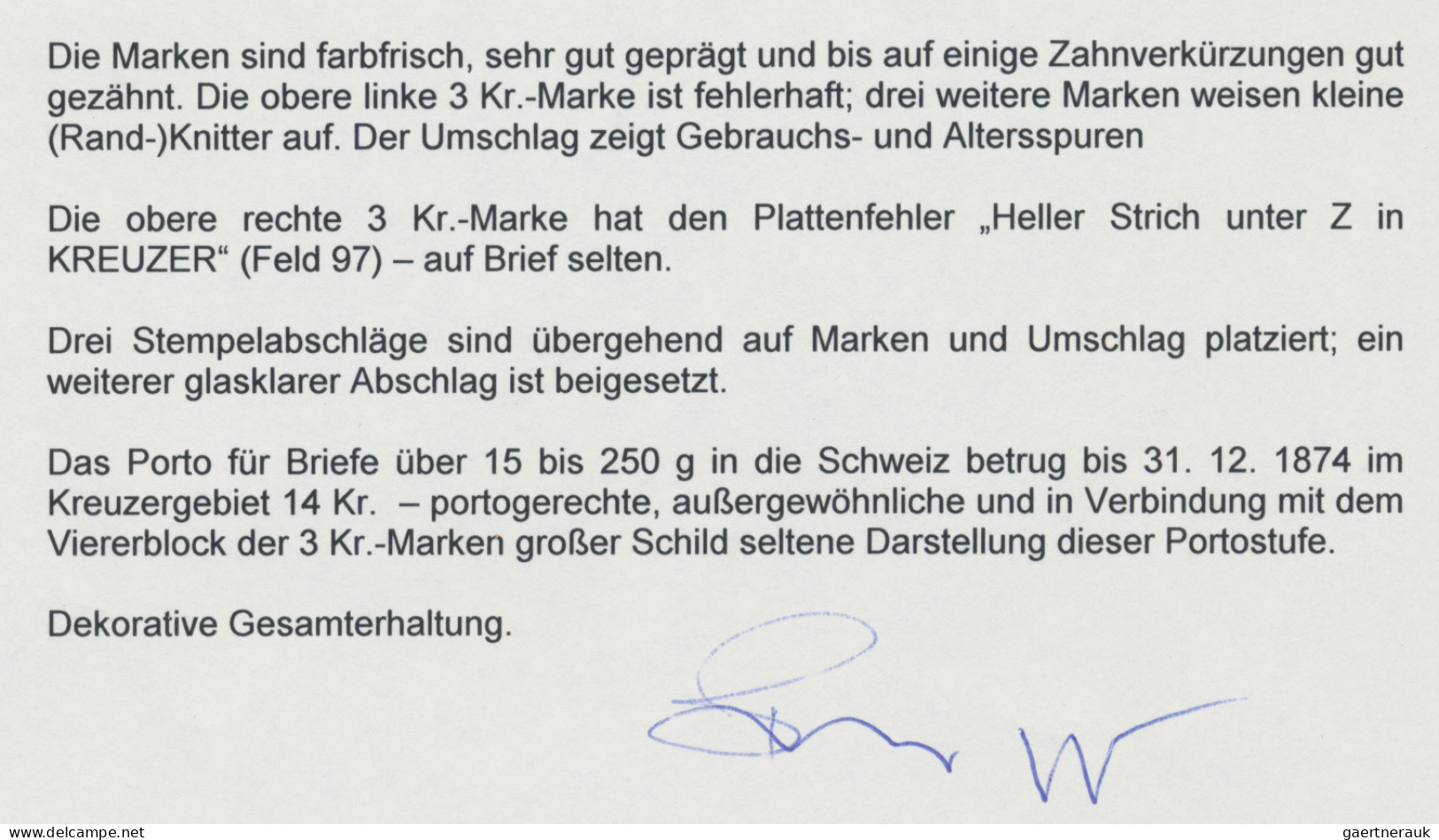 Deutsches Reich - Brustschild: 1872, Brustschild, Kleiner Adler, 1 Kr. Gelblichg - Lettres & Documents