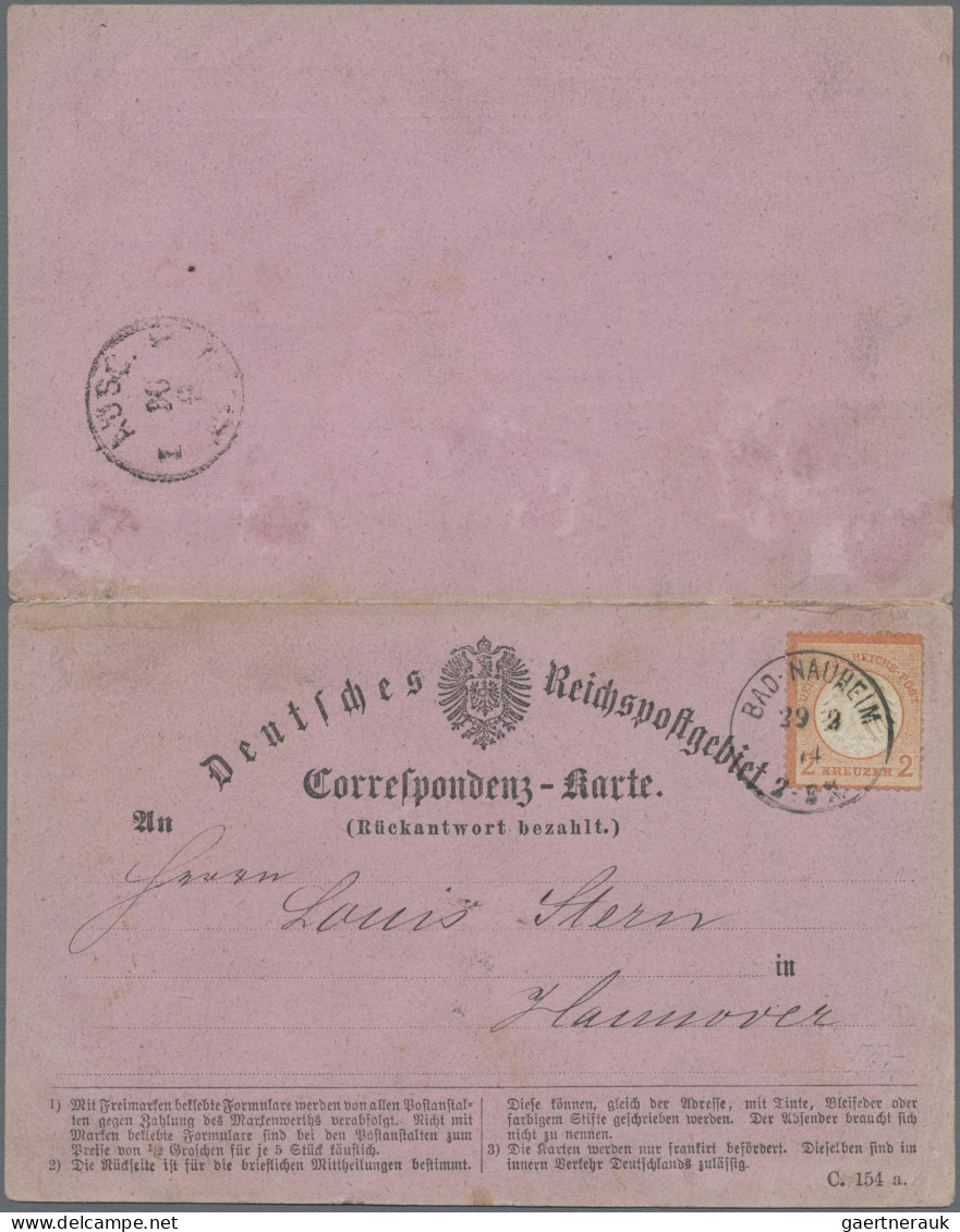 Deutsches Reich - Brustschild: 1872, Kleiner Schild 2 Kr. Ziegelrot Als Portoger - Lettres & Documents