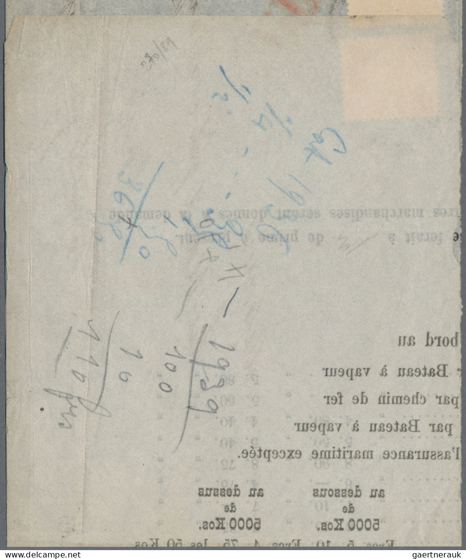 Deutsches Reich - Brustschild: 1872, Großer Schild ¼ Gr. Violett Und ½ Gr. Orang - Lettres & Documents