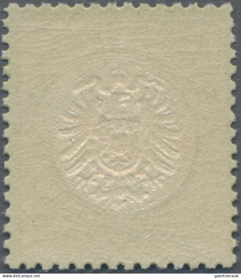 Deutsches Reich - Brustschild: 1872, Großer Schild ⅓ Gr. Dunkelgrün, Farbtiefes - Neufs