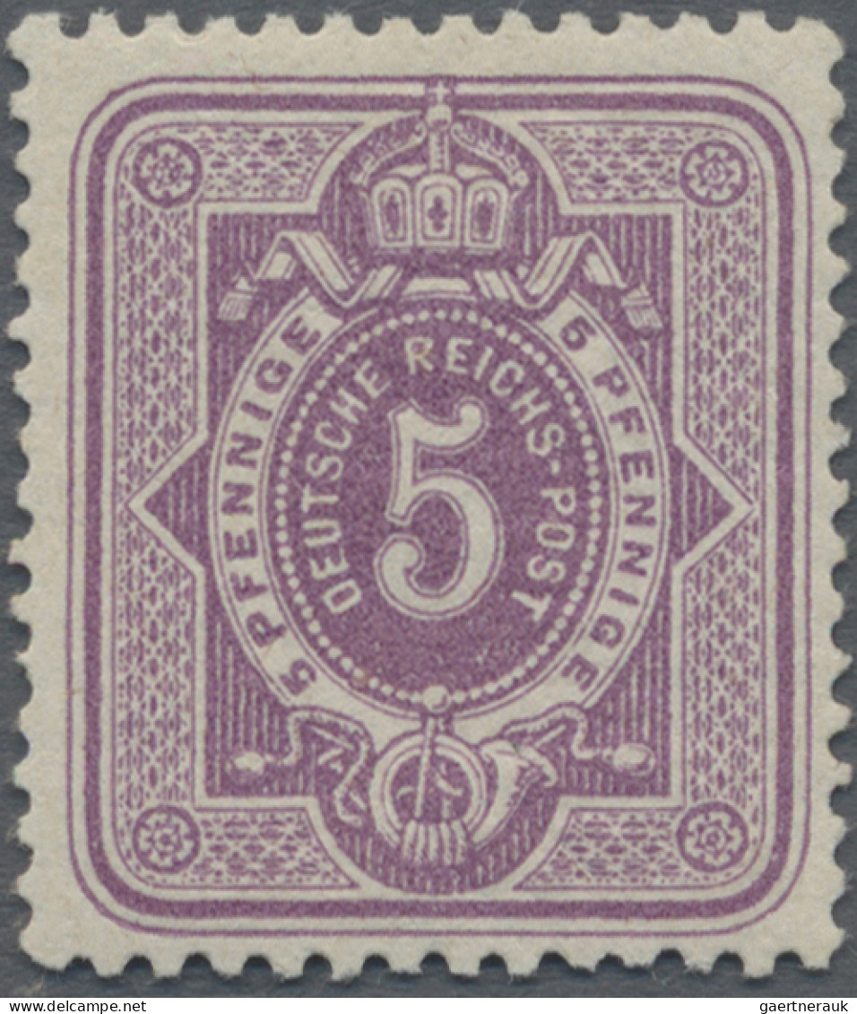 Deutsches Reich - Pfennige: 1875, 5 Pfennige Violett, Sehr Farbfrisches Exemplar - Ungebraucht