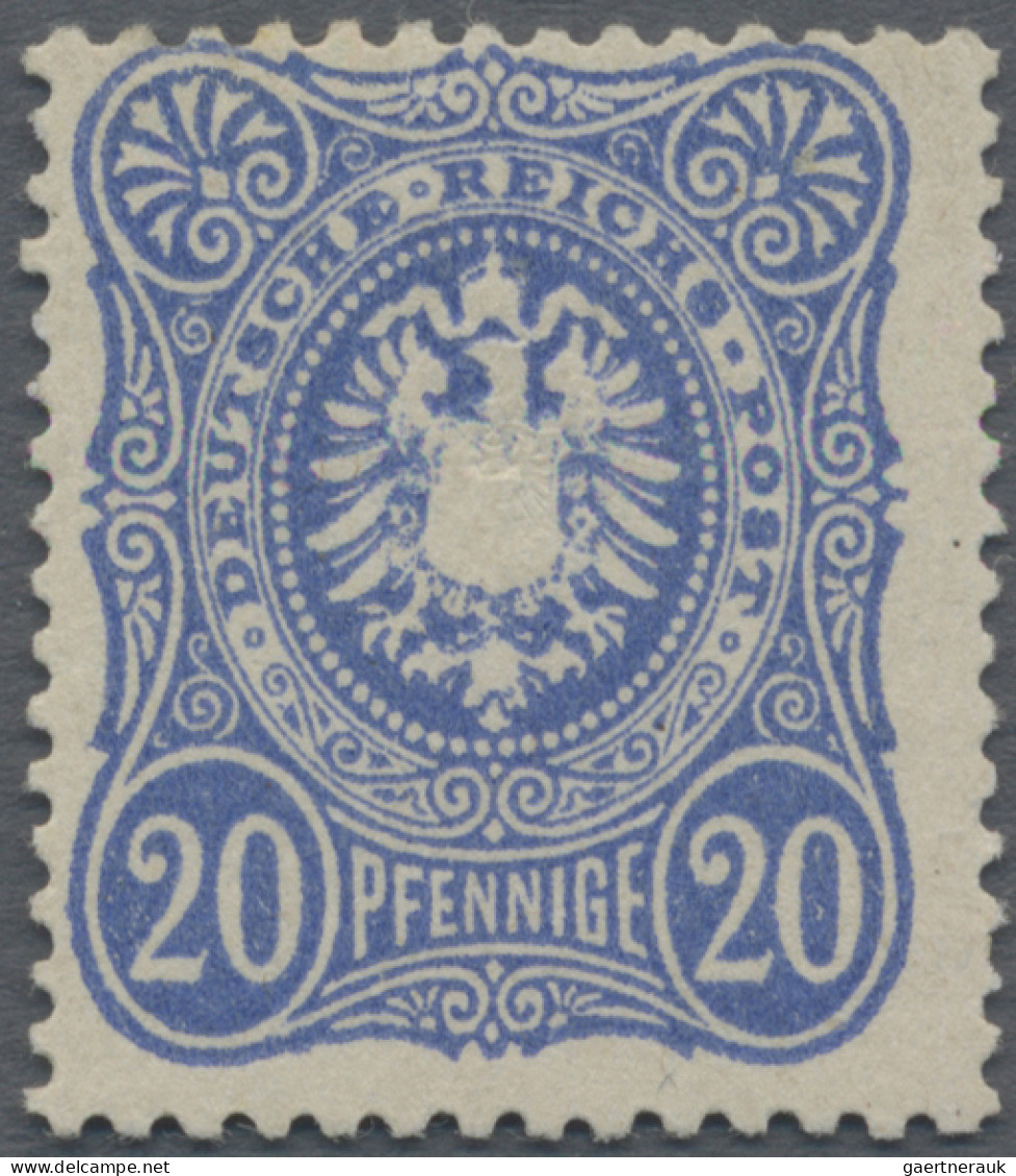 Deutsches Reich - Pfennige: 1875, 20 Pfennige Kobaltblau, Ungebraucht In Einwand - Ongebruikt