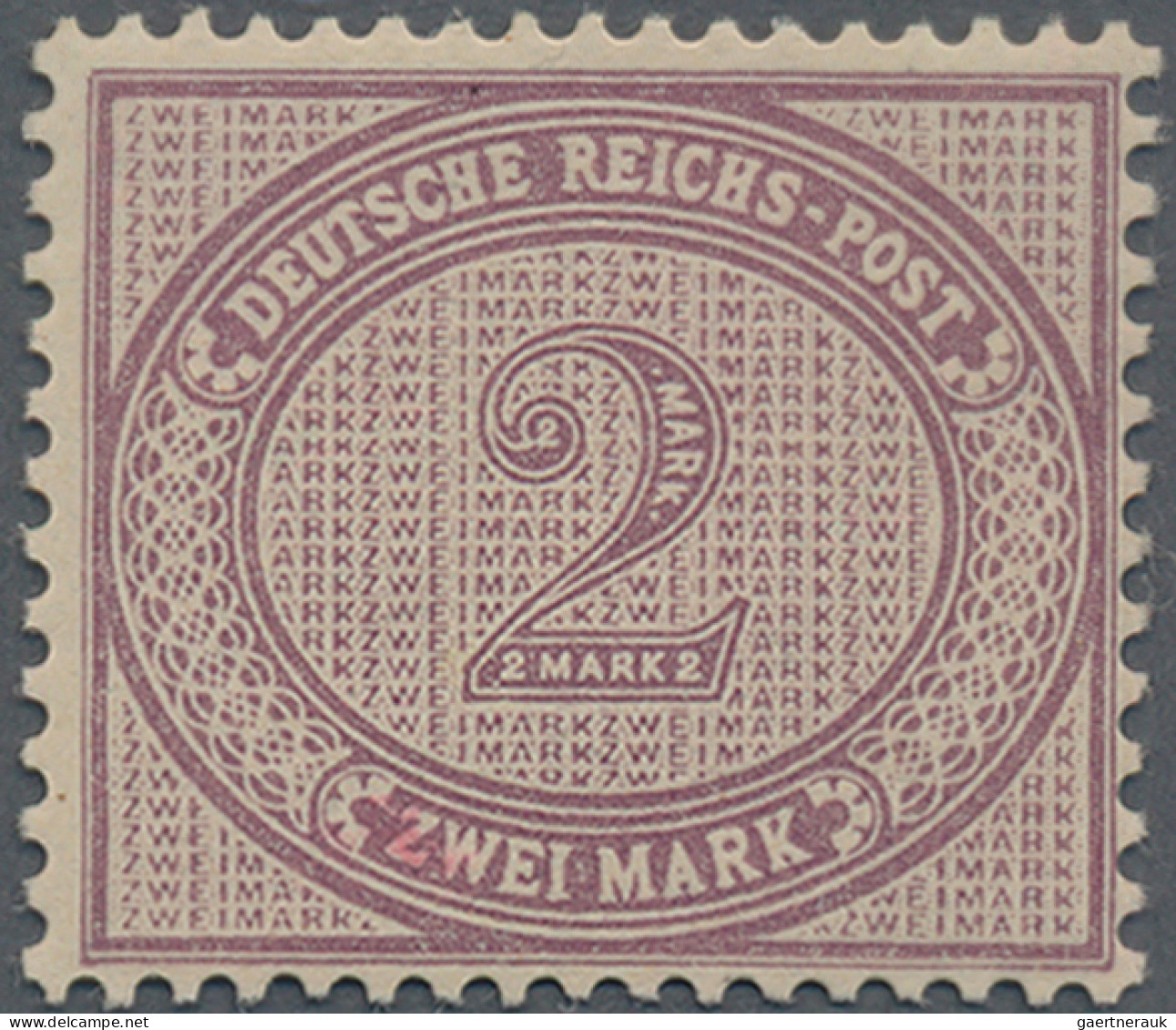 Deutsches Reich - Pfennige: 1899, 2 M Ziffer Im Oval, Violettpurpur, Neudruck, O - Nuevos