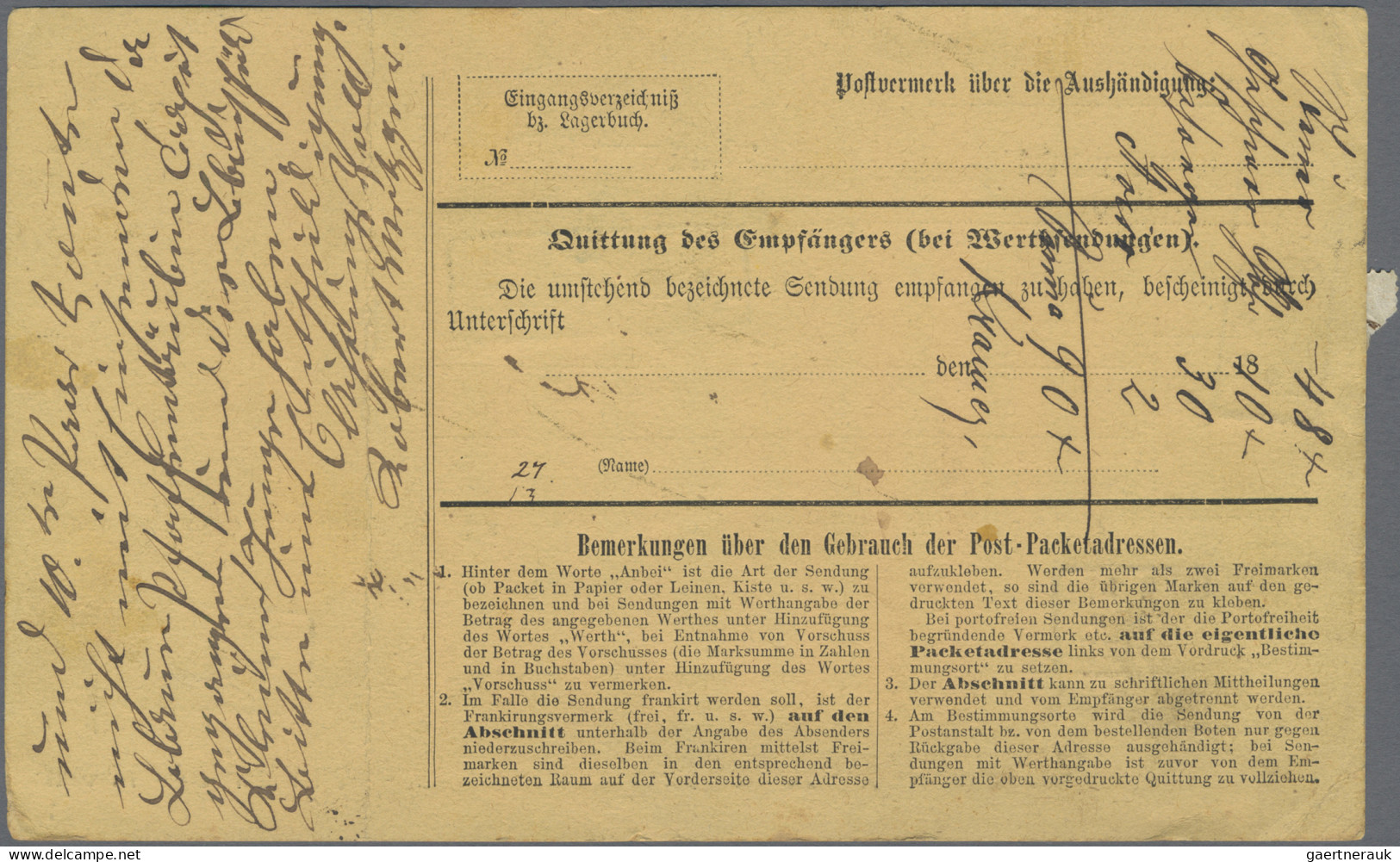 Deutsches Reich - Pfennige: 1878, Innendienstmarke 2 Mark Violettpurpur Mit Vorg - Covers & Documents