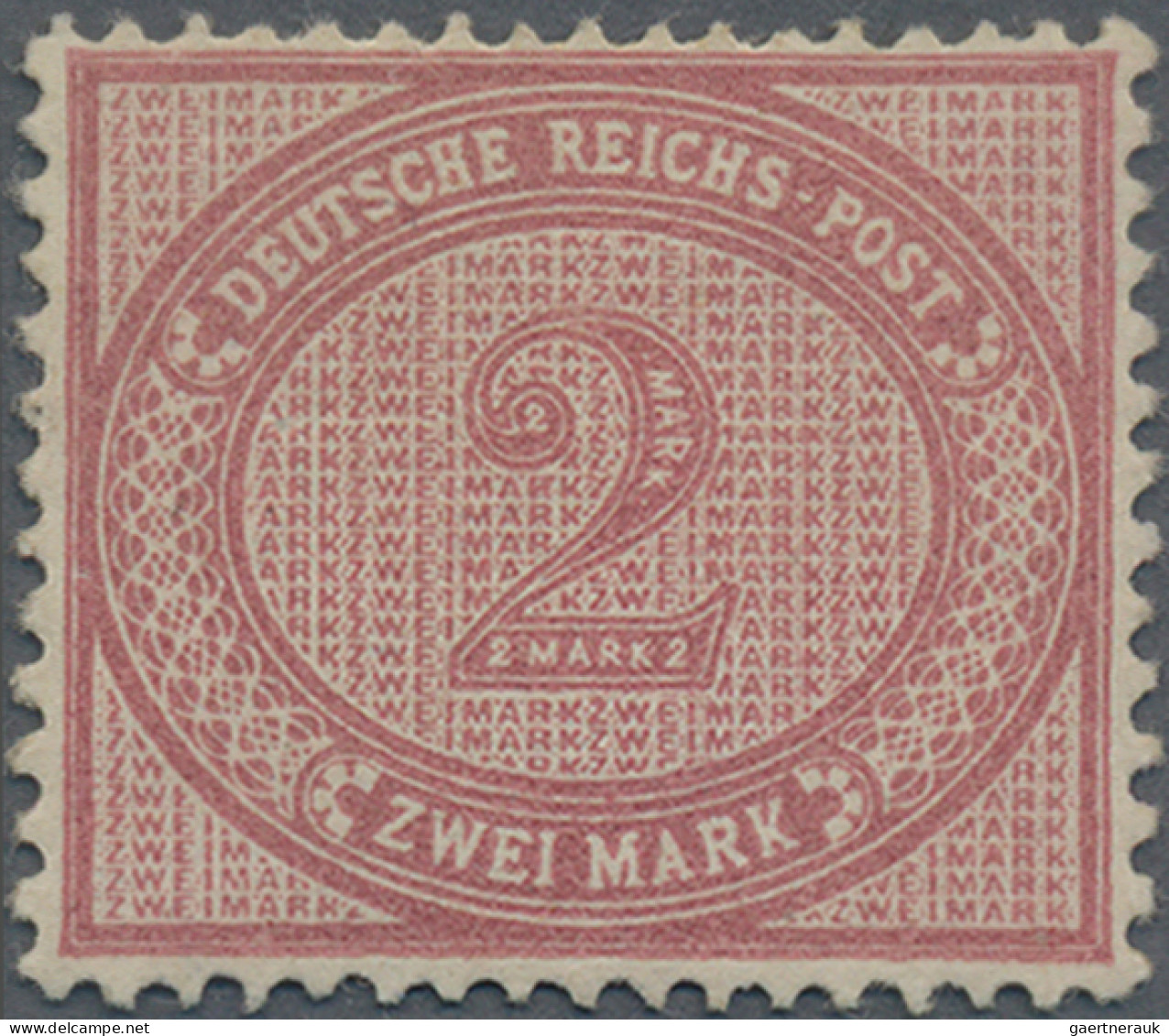 Deutsches Reich - Pfennige: 1884, Innendienstmarke 2 Mark Mittelrosalila, Farbfr - Ungebraucht