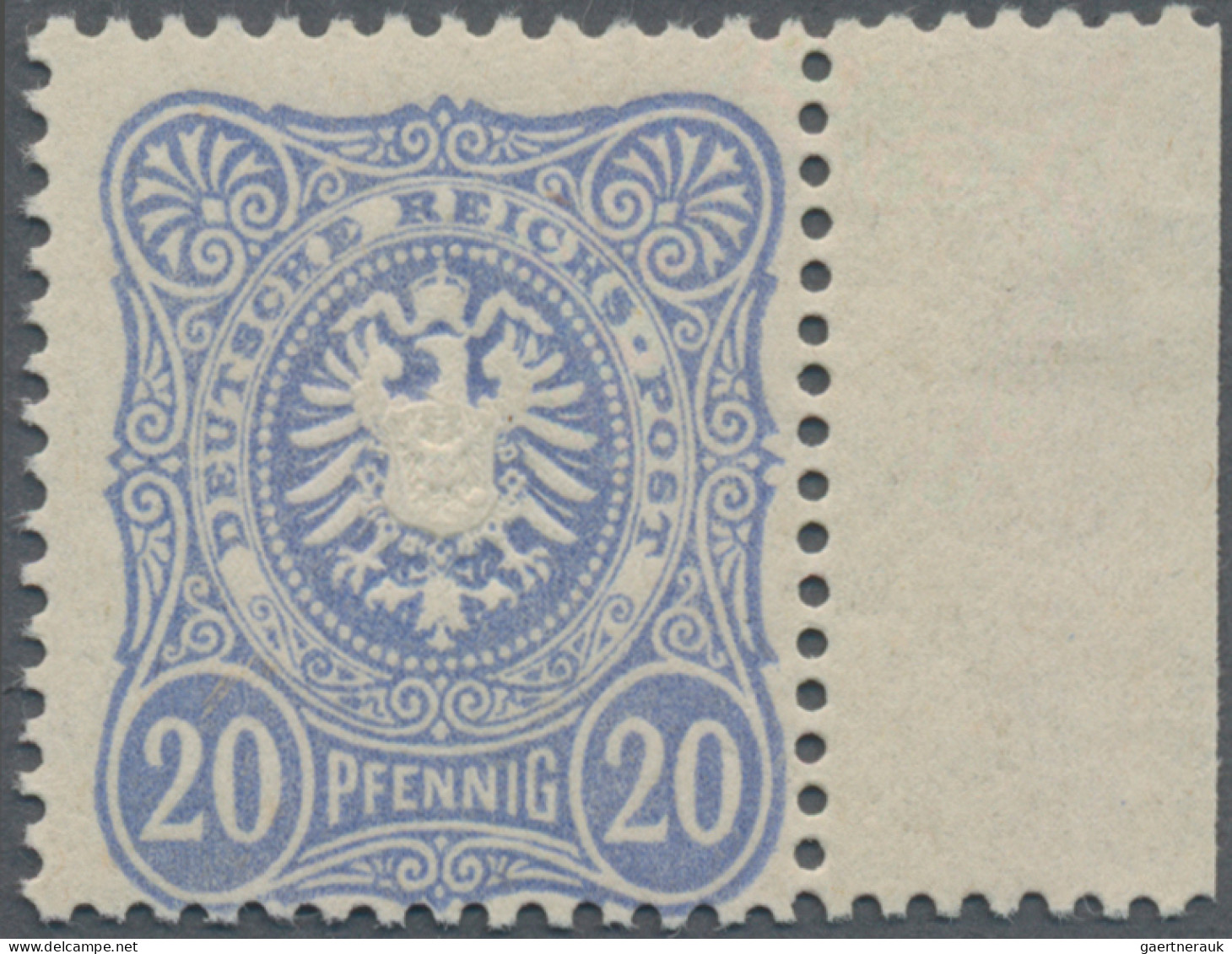 Deutsches Reich - Pfennig: 1882, 20 "Pfennig", Postfrisches Exemplar Vom Rechten - Unused Stamps