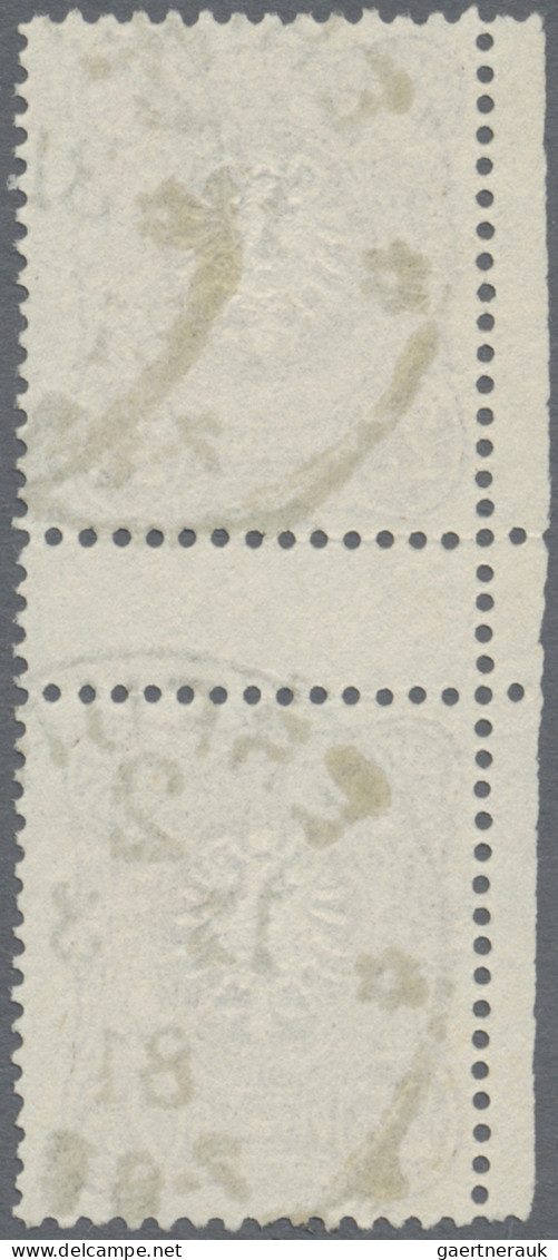 Deutsches Reich - Pfennig: 1880, 25 Pfg. Mittelgelbbraun Im Zwischenstegpaar, Fa - Used Stamps