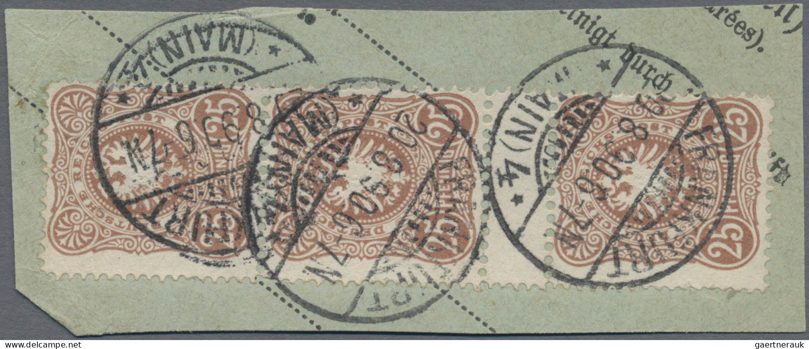 Deutsches Reich - Pfennig: 1889, 25 Pfg. Lebhaftgelbbraun Im Zwischenstegpaar Mi - Used Stamps