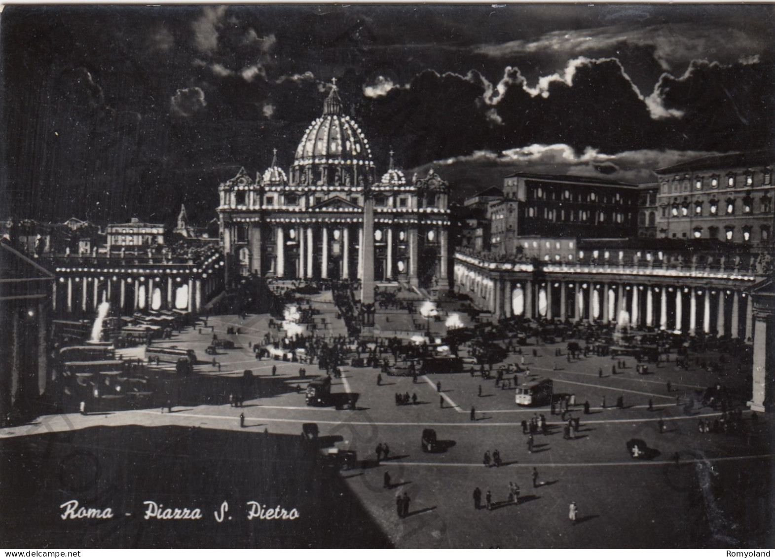 CARTOLINA  ROMA,LAZIO-PIAZZA S.PIETRO-STORIA,MEMORIA,CULTURA,RELIGIONE,CRISTIANESIMO,BELLA ITALIA,VIAGGIATA 1954 - San Pietro