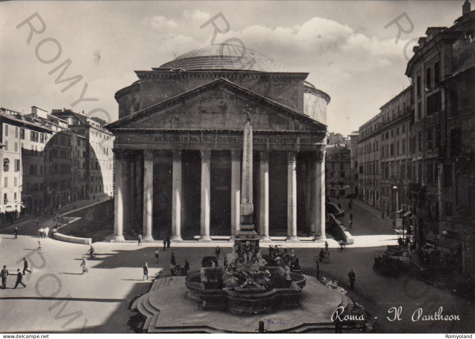 CARTOLINA  ROMA,LAZIO-IL PANTHEON-STORIA,MEMORIA,CULTURA,RELIGIONE,CRISTIANESIMO,BELLA ITALIA,VIAGGIATA 1952 - Pantheon