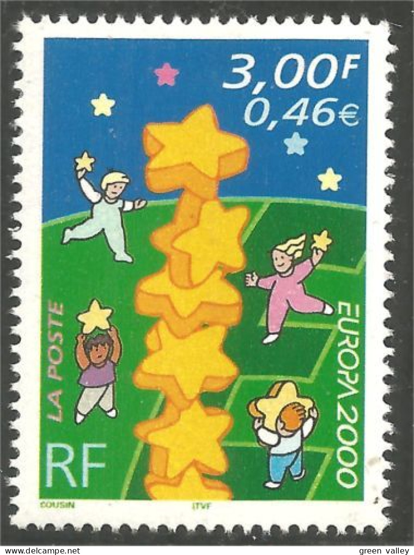 363 France Yv 3327 Europa 2000 Enfants Children Stars Etoiles MNH ** Neuf SC (3327-1b) - 2000