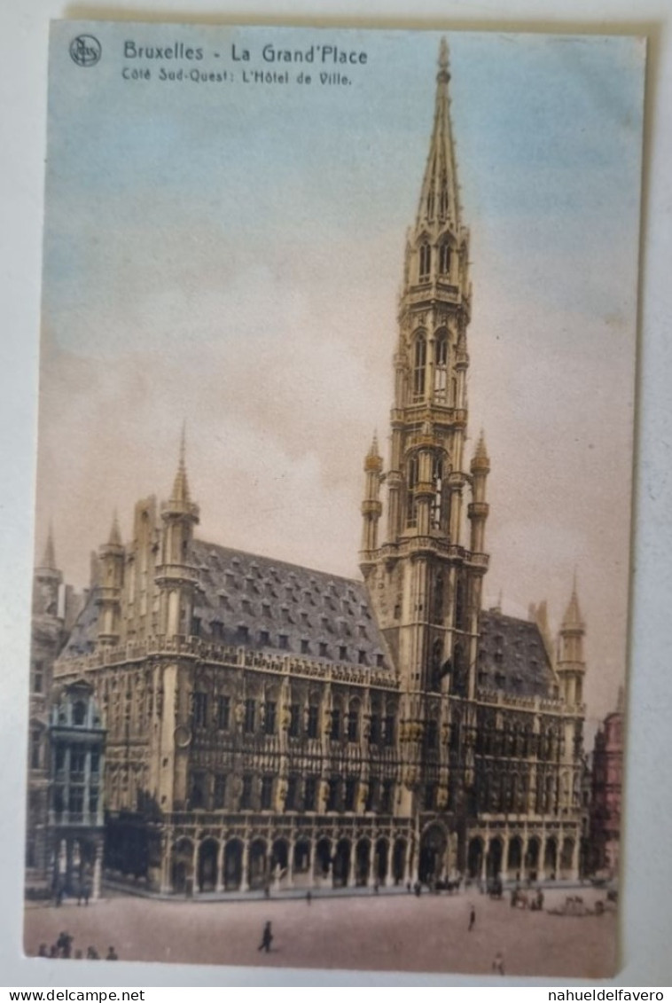 Carte Postale Non Circulée - BELGIQUE, BRUXELLES, L'Hotel De Ville, Le Grand'Place - Cafés, Hôtels, Restaurants