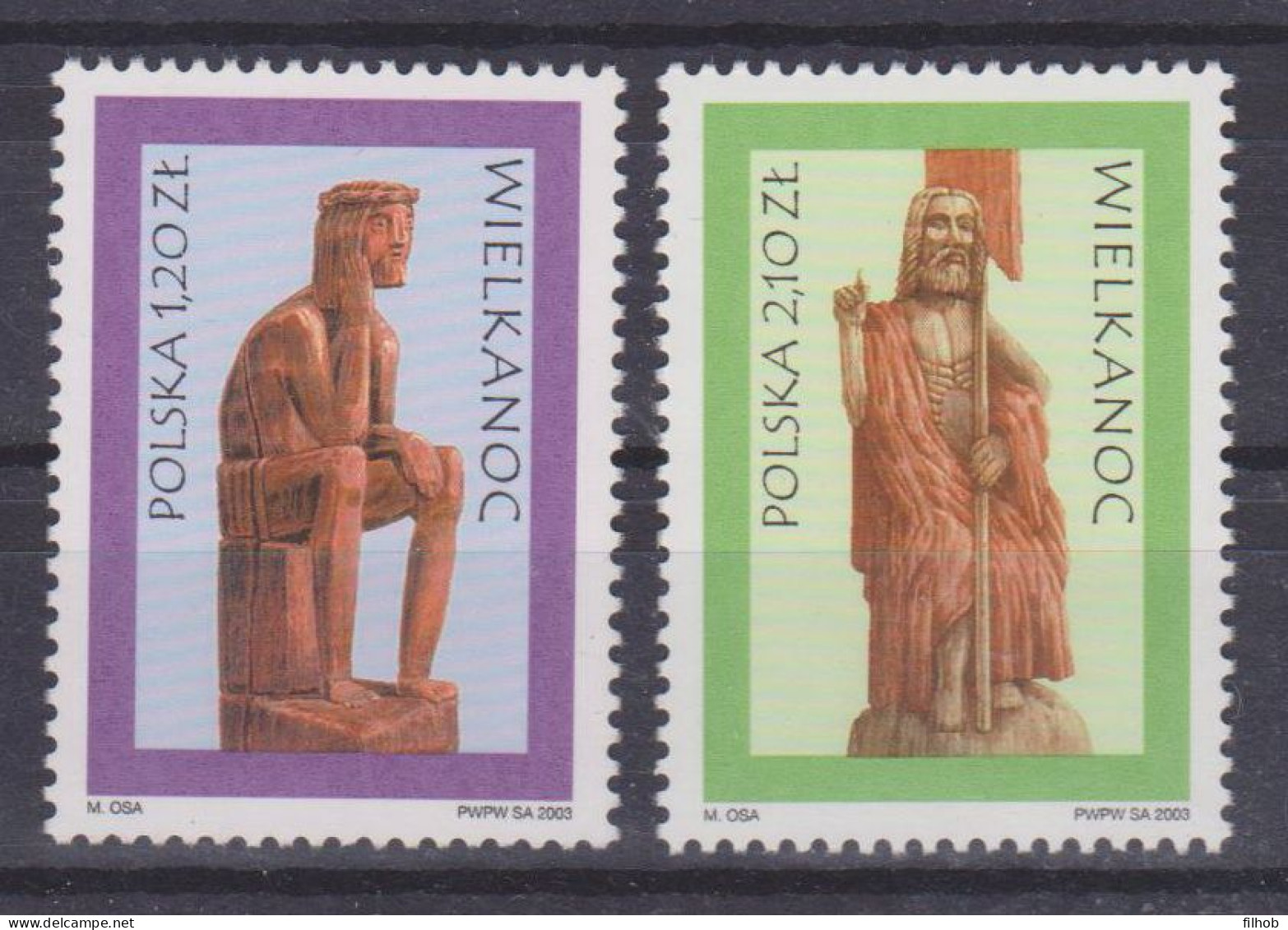 Poland Stamps MNH ZC.3893-94: Easter (VII) - Ungebraucht