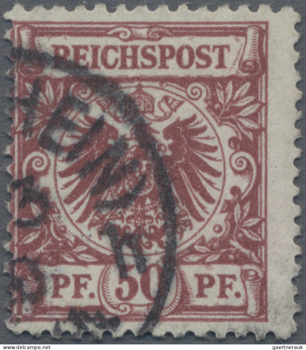Deutsches Reich - Krone / Adler: 1889, 50 Pf Bräunlichkarmin, Einwandfreies, Ges - Oblitérés