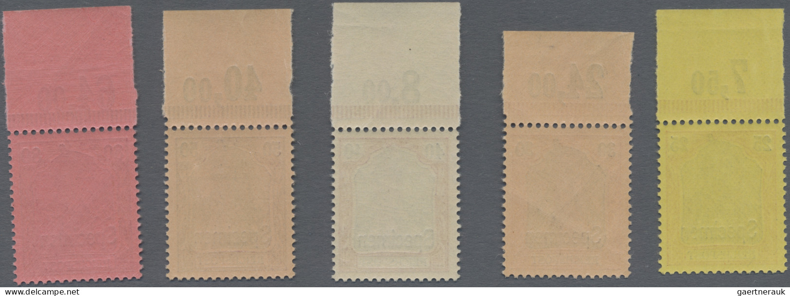 Deutsches Reich - Germania: 1900, 5 - 80 Pf Germania Reichspost Mit Aufdruck "Sp - Unused Stamps