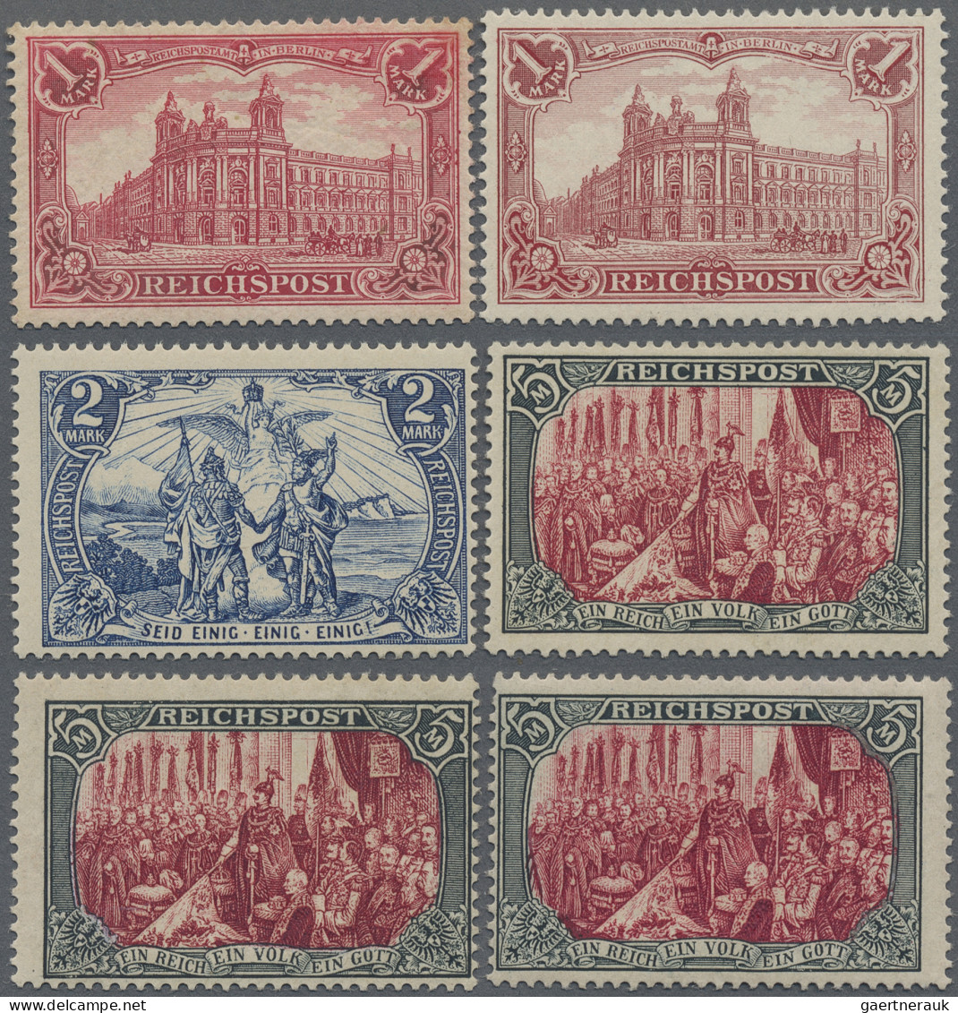 Deutsches Reich - Germania: 1900 Kollektion Von Neun Verschiedenen Marken 1 M. B - Unused Stamps