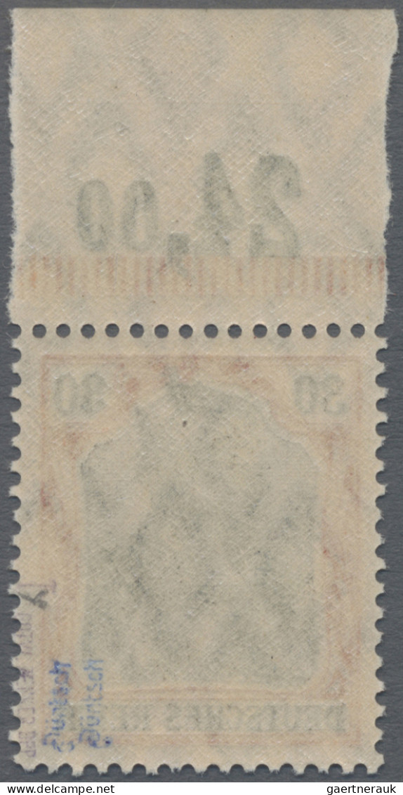 Deutsches Reich - Germania: 1905, 30 Pfg Friedensdruck Dunkelrötlichorange/schwa - Neufs