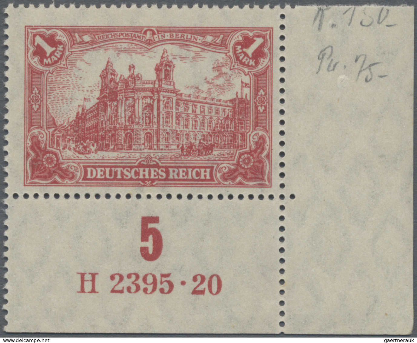 Deutsches Reich - Inflation: 1920, 1 M Reichspostamt In Besserer B-Farbe Bräunli - Unused Stamps