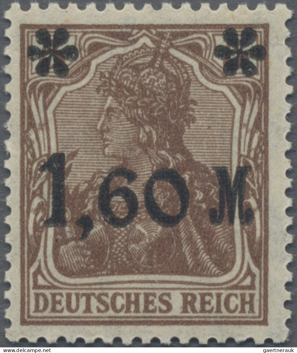 Deutsches Reich - Inflation: 1921 Germania "1,60 M" Auf 5 Pf Braun Mit STUMPFSCH - Neufs