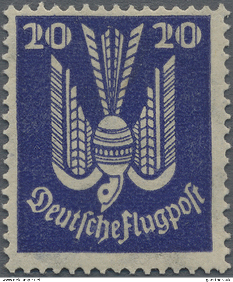 Deutsches Reich - Weimar: 1924, Flugpostmarke "Holztaube", 20 Pf Schwarzviolettb - Neufs