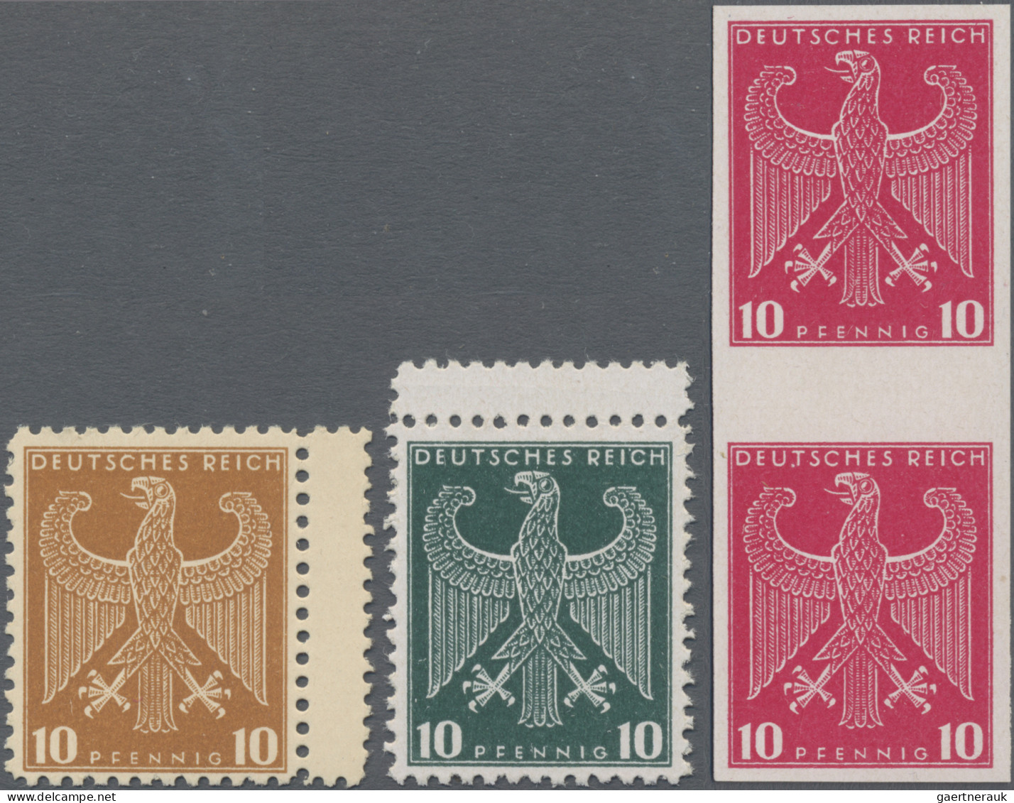 Deutsches Reich - Weimar: 1924, Neuer Reichsadler, ESSAY Von S. Weech, 10 Pfg. O - Unused Stamps