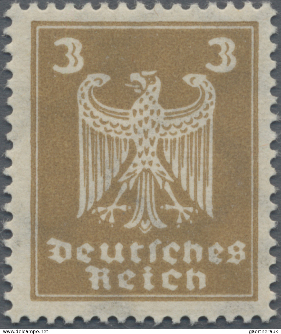 Deutsches Reich - Weimar: 1924, 3 Pf Reichsadler Mit Liegendem Wasserzeichen, Ei - Ungebraucht