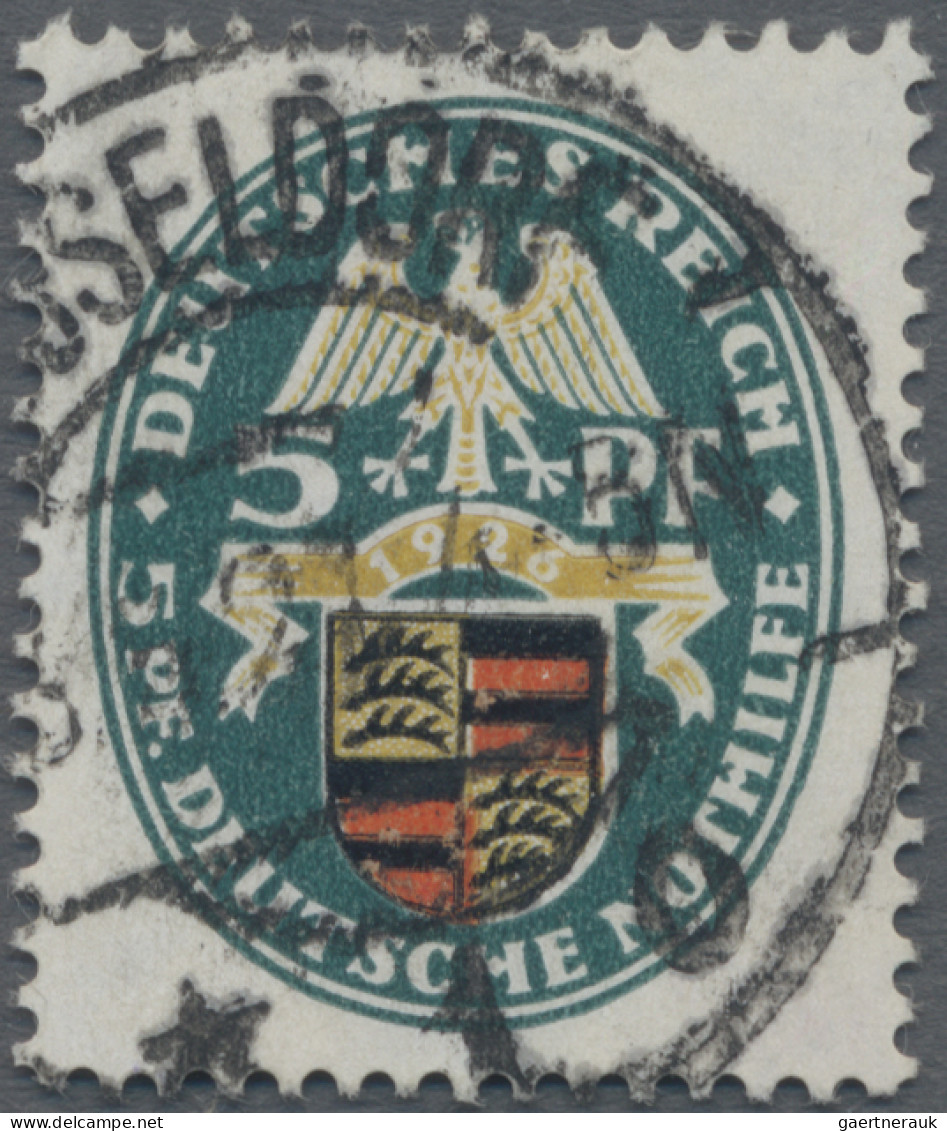 Deutsches Reich - Weimar: 1926, Nothilfe, 5 Pf Mit Stehendem Wasserzeichen, Saub - Gebruikt