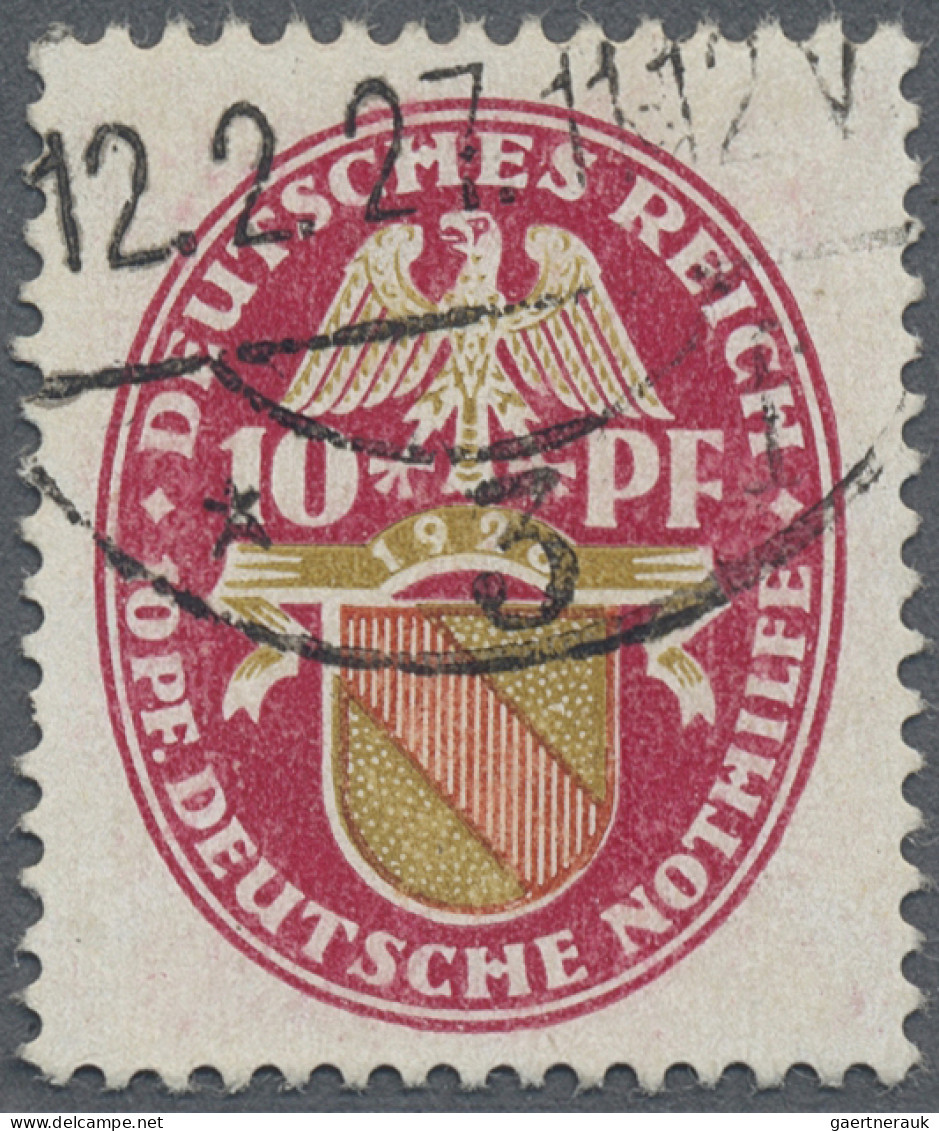 Deutsches Reich - Weimar: 1926, Nothilfe 10 Pfg.+10 Pfg. Mit Stehendem Wasserzei - Used Stamps