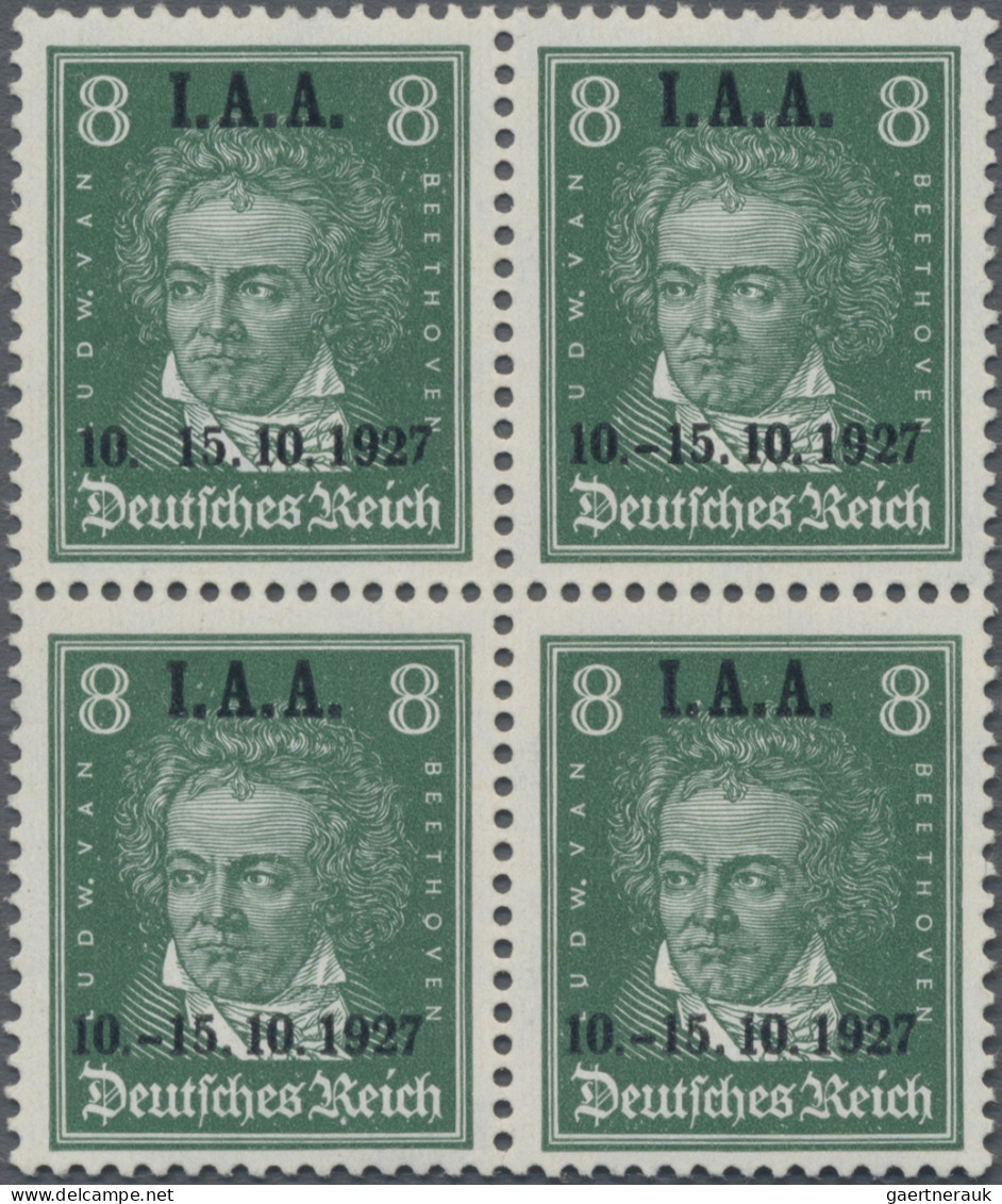 Deutsches Reich - Weimar: 1927, IAA 8 Pfg. Schwarzopalgrün, Einwandfrei Postfris - Unused Stamps