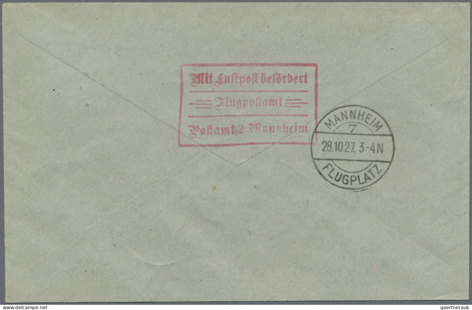 Deutsches Reich - Weimar: 1927, 25 Pf. Goethe Mit Aufdruck IAA Als EF Auf LP-Bri - Covers & Documents