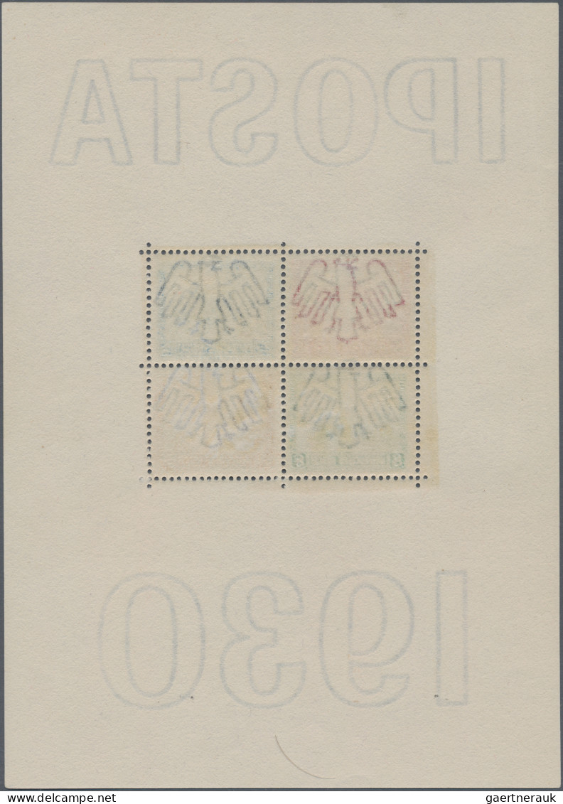 Deutsches Reich - Weimar: 1930, IPOSTA-Block, Postfrisch In Originalgrösse, Unsi - Unused Stamps