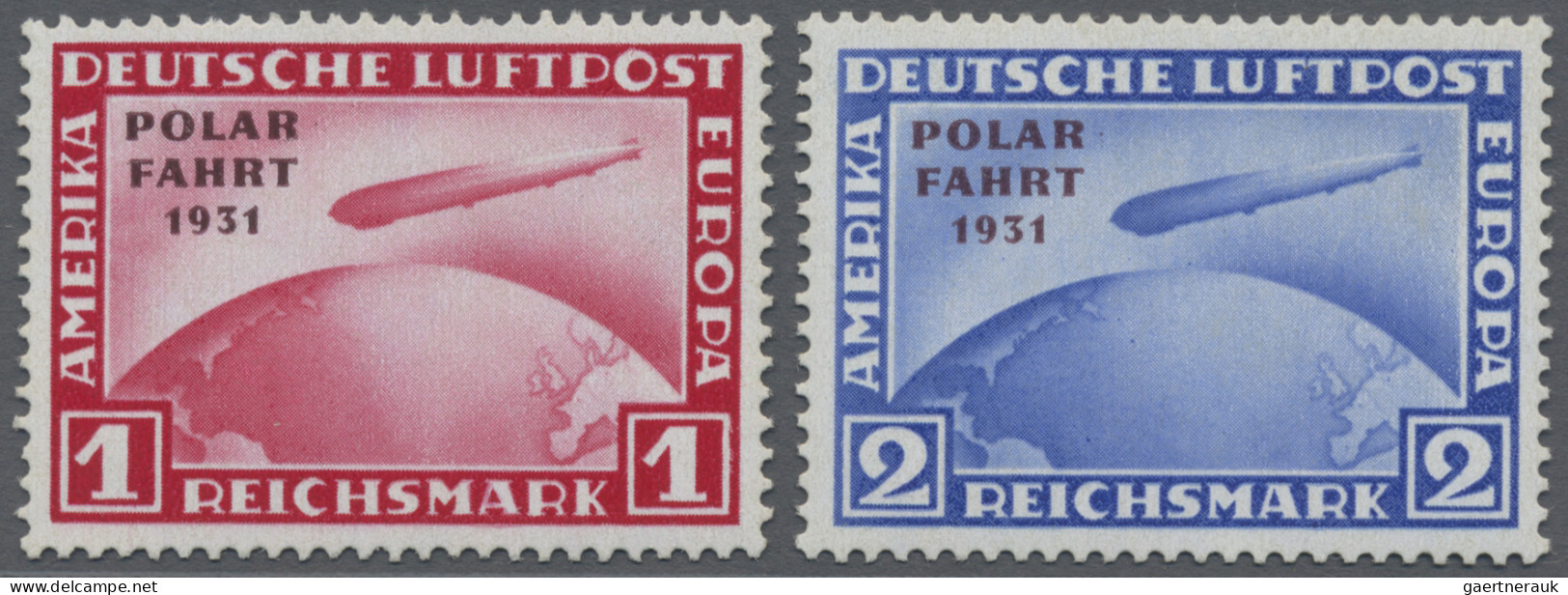 Deutsches Reich - Weimar: 1931, Polarfahrt, 1 RM Bzw. 2 RM Je Mit Aufdruckfehler - Nuovi