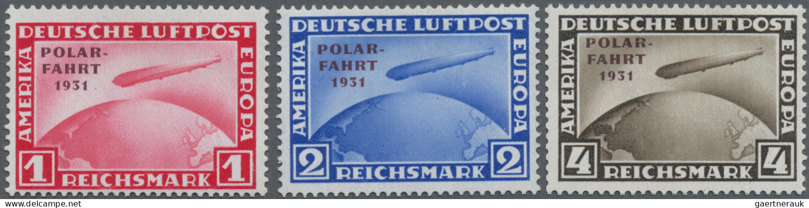 Deutsches Reich - Weimar: 1931, Polarfahrt 1 M Bis 4 M, Tadellos Postfrischer Sa - Ungebraucht