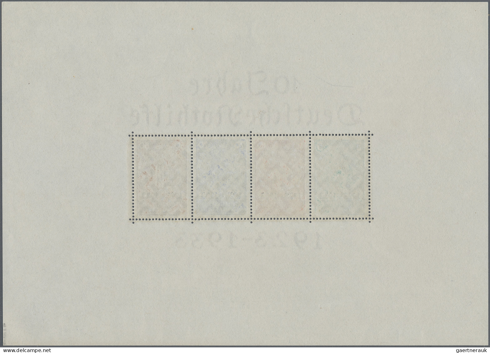 Deutsches Reich - 3. Reich: 1933, Nothilfe-Block Postfrisch, Signiert Und Fotoat - Unused Stamps