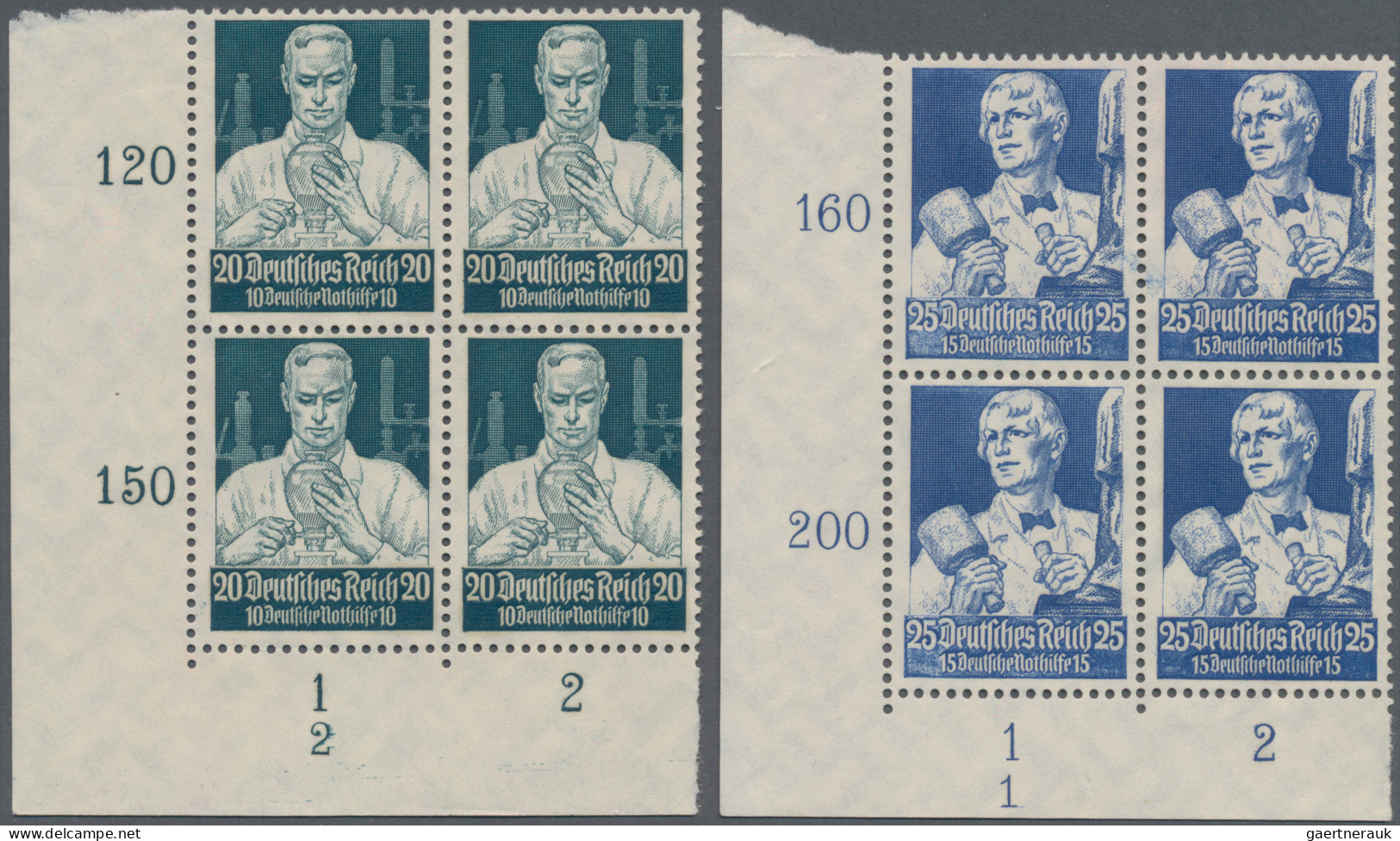 Deutsches Reich - 3. Reich: 1934, Berufsstände, 3 Pfg.-40 Pfg., Kompletter Satz - Unused Stamps