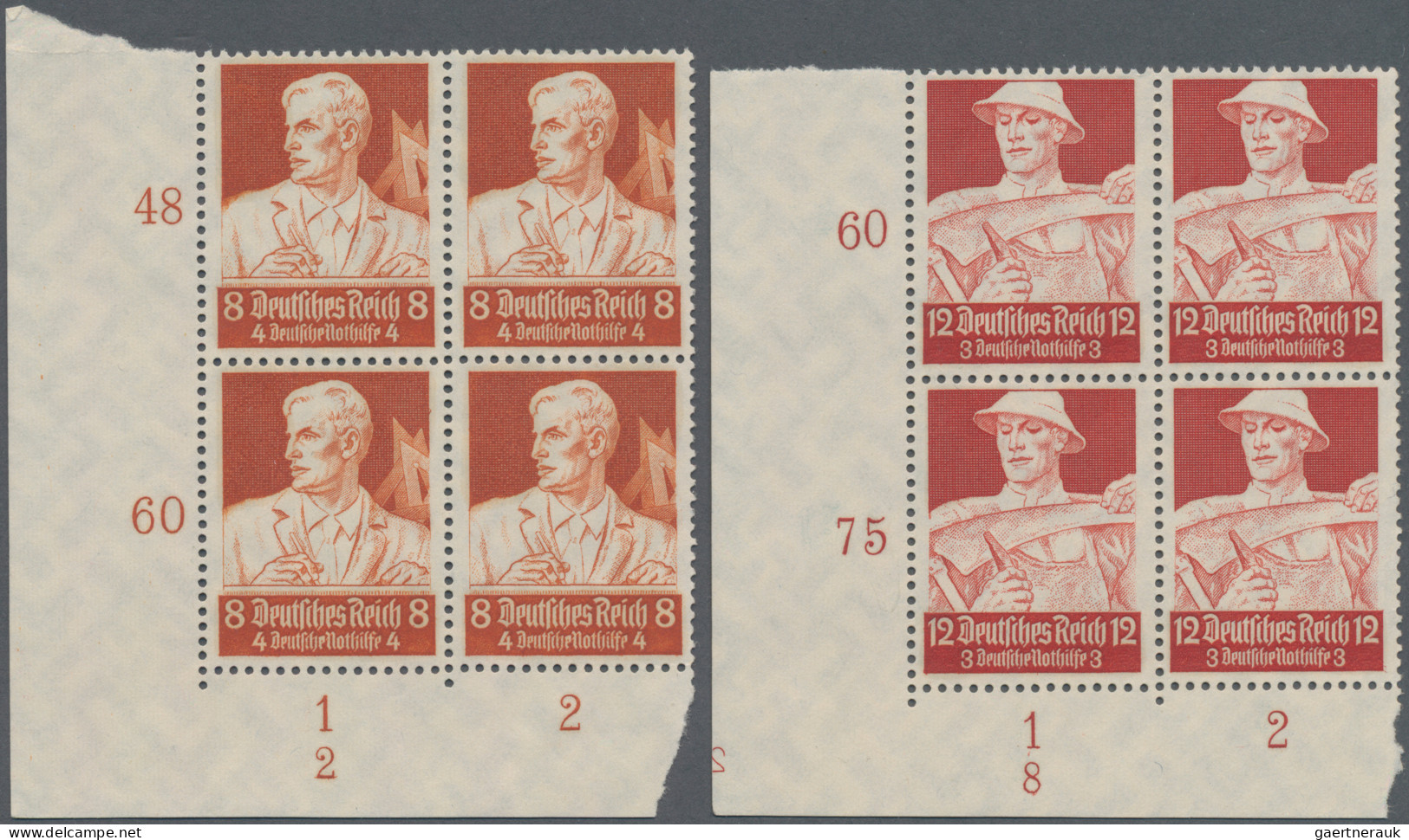 Deutsches Reich - 3. Reich: 1934, Berufsstände, 3 Pfg.-40 Pfg., kompletter Satz