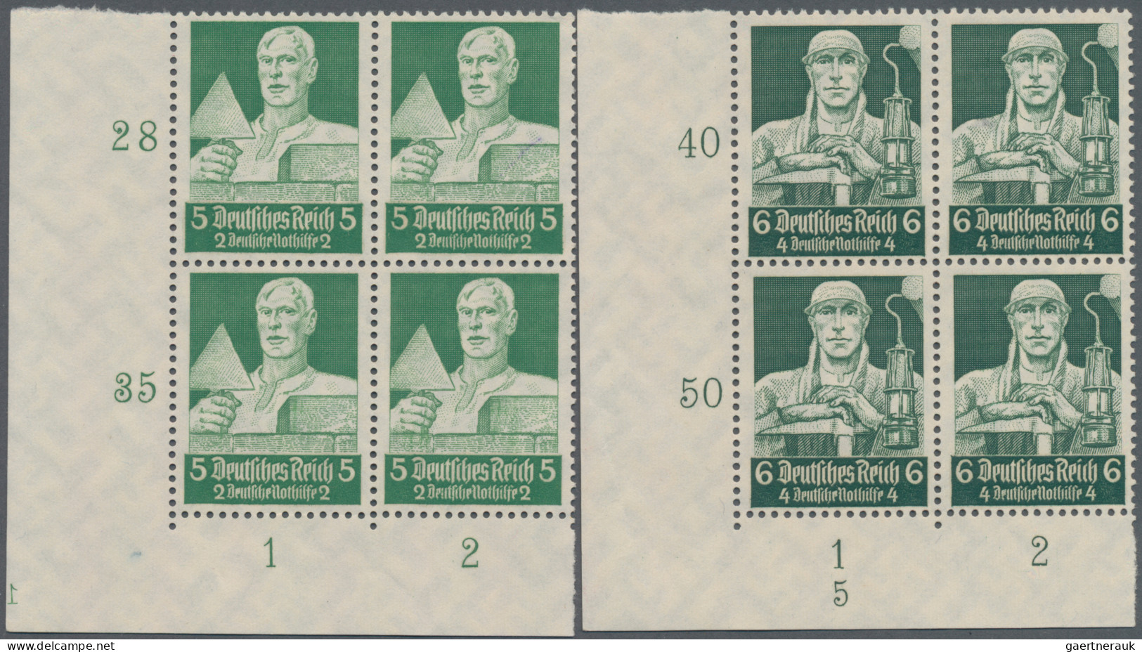 Deutsches Reich - 3. Reich: 1934, Berufsstände, 3 Pfg.-40 Pfg., kompletter Satz